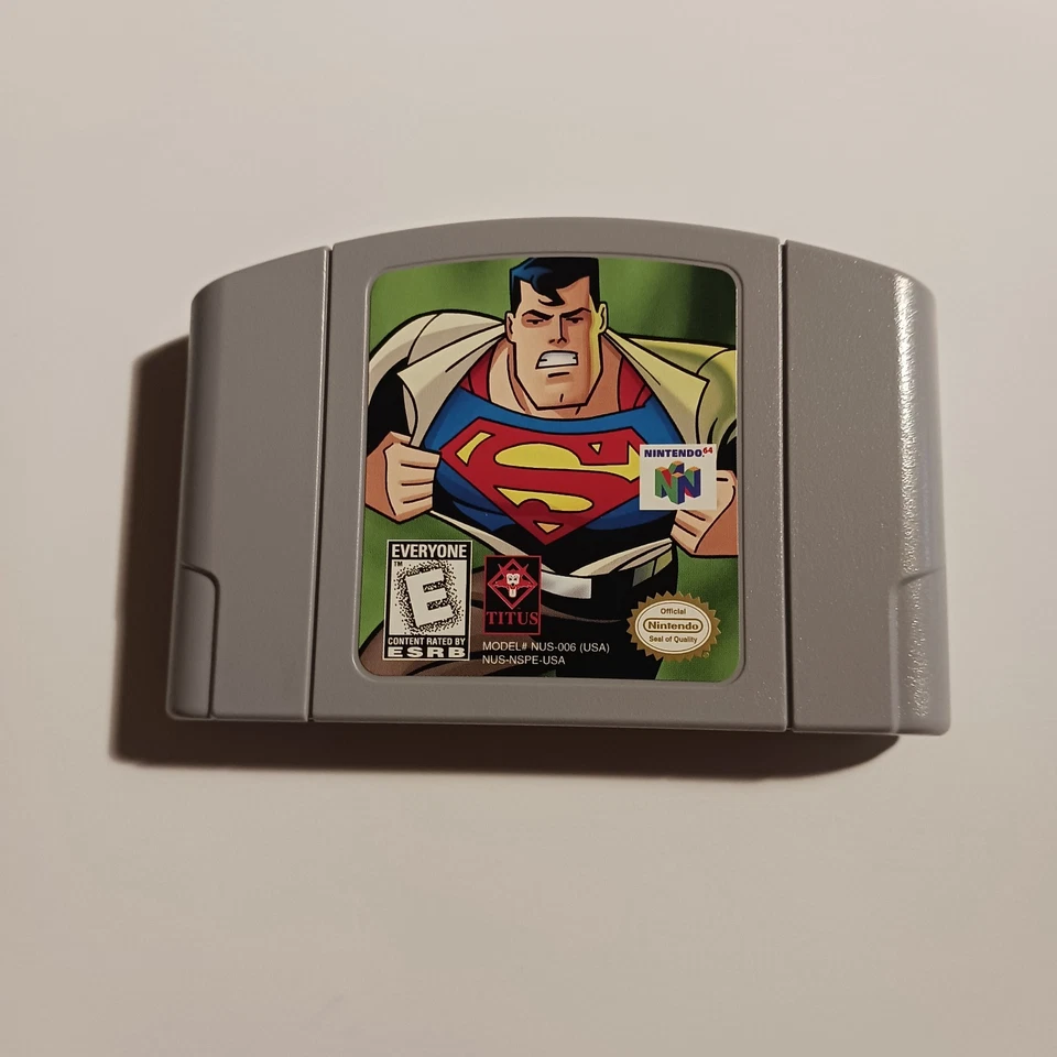 Juego Superman by Titus Auténtico Nintendo 64 N64 con Estuche/Folleto Foto 2 de 3