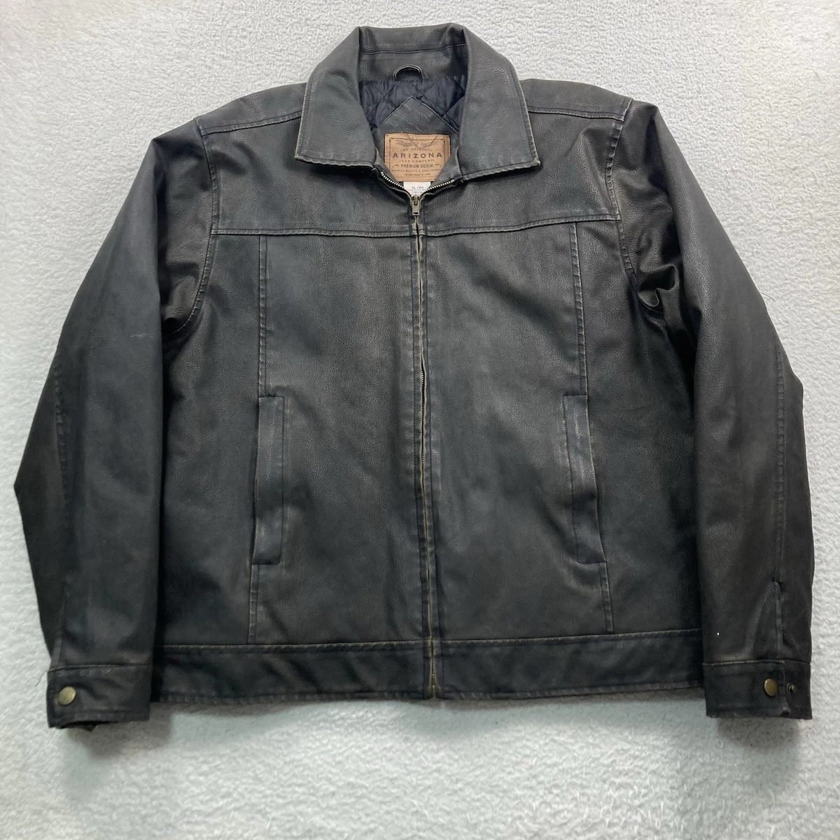 Arizona Jeans Faux Leather Outer Shell Brown Coats, Jackets