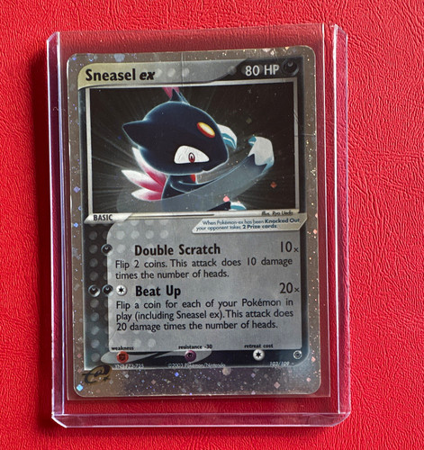 Nintendo 2004 EX Team Rocket Returns Sneasel ex 103/109 Holo EX EN 80 HP