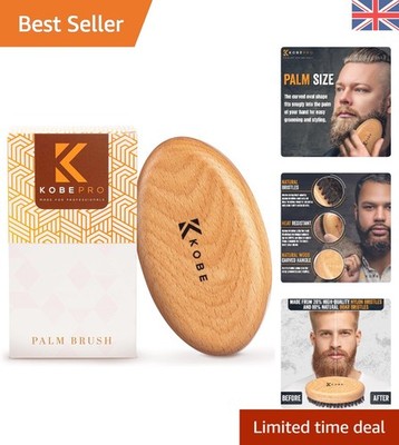 Palm Men's Military Style Boar Bristle Hair Brush/Beard Brush - Hand Sized Be...