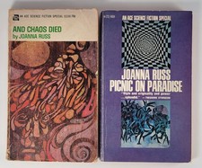 Joanna Russ Ace Sci-Fi Paperback Lot - Picnic on Paradise And Chaos Died