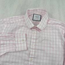 Charles Tyrwhitt Mens Extra Slim Fit Dress Shirt 16-36 Pink/White Gingham Check