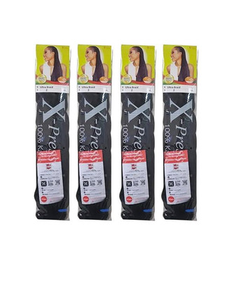 Xpression Ultra Braid Hair 100% Kanekalon Original Expression 4er Pack