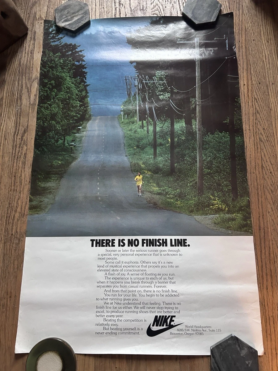 Nike There Is No Finish Line In Vintage Sports Posters for sale | eBay