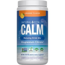 CALM Magnesium Powder  16 Oz  Orange Flavor  Vegan free ship 