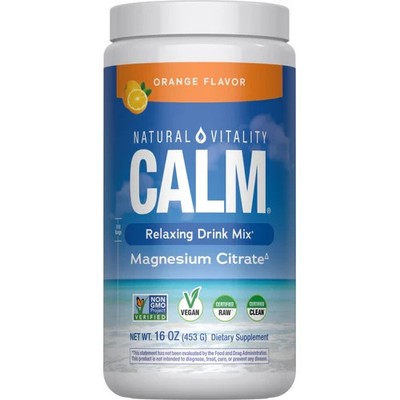 CALM Magnesium Powder | 16 Oz | Orange Flavor | Vegan (free ship)