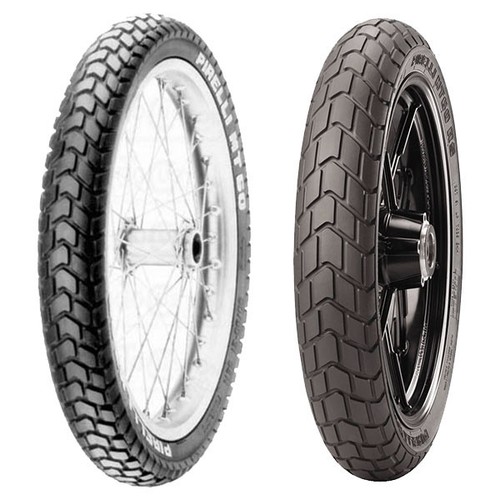 TYRE PAIR PIRELLI 100/90-19 57H MT60 DOT 2022 + 110/90-17 60P MT60 | eBay