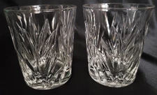🥃 Gorham Crystal Star Blossom Double Old Fashion Glasses ✨ 4" Tall, Set of 2
