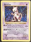 Mewtwo Shadowless Base Set Holo Rare #10 Vintage Pokemon TCG MP