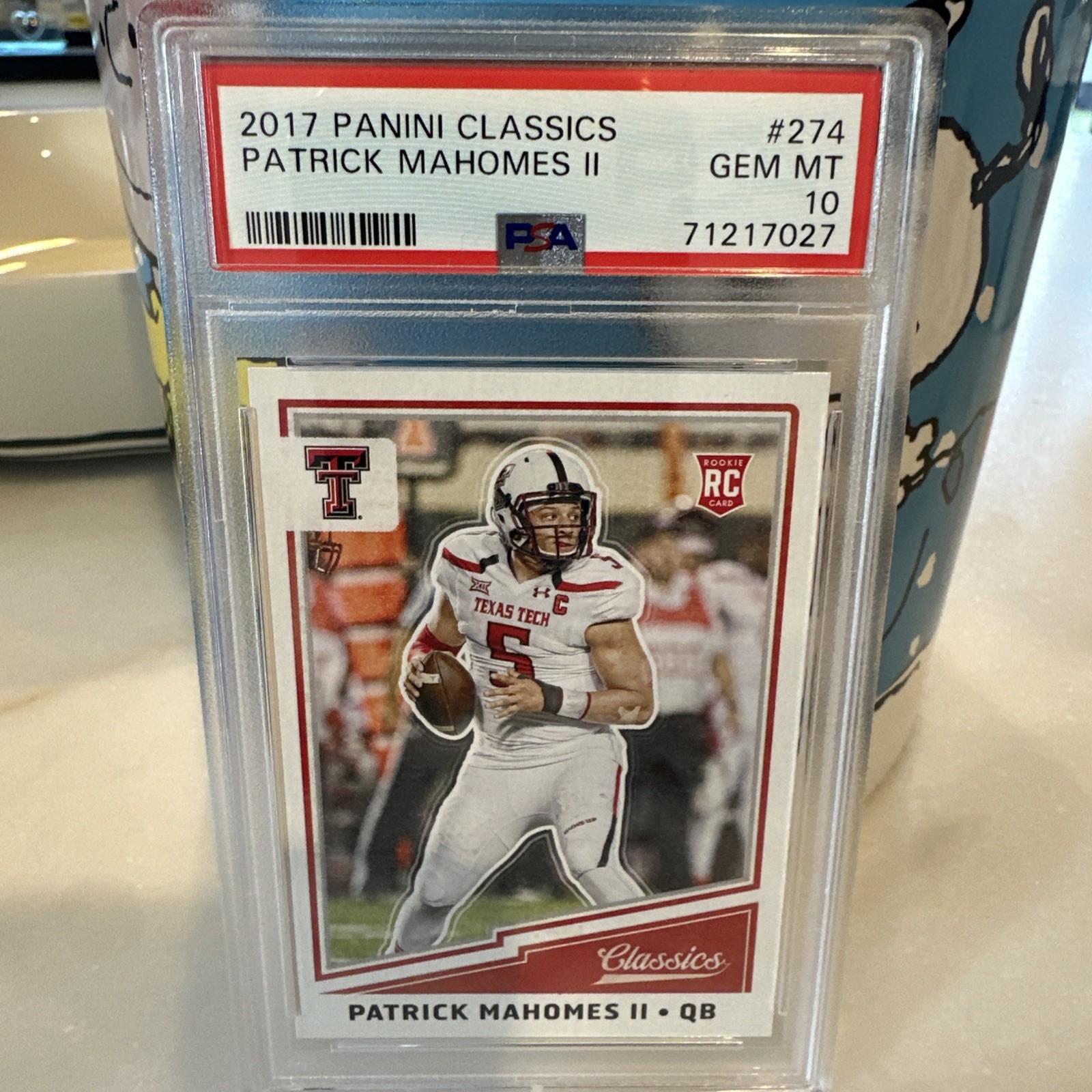 2017 Panini Classics Patrick Mahomes II RC #274 PSA 10 Gem Mint Rookie