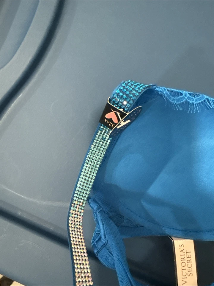 Victoria's Secret Bombshell 32AA Blue Lace Push-Up Bra Brand New with Tags! NWT - Image 3 of 4