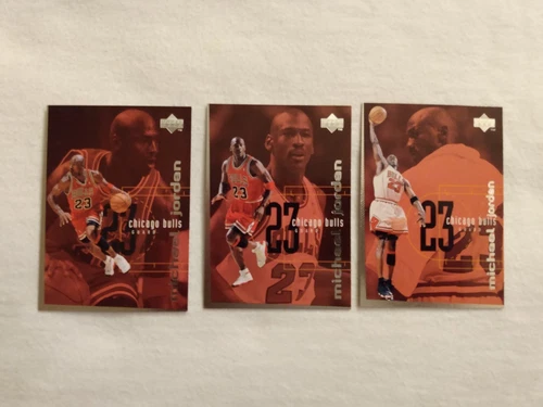 (3) MICHAEL JORDAN CARDS 1998-99 UPPER DECK # 175 & 310 & 311. CHICAGO BULLS
