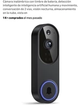 Wireless Video Doorbell Camera Battery Powered AI Human and Motion Detection
