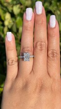 Radiant Cut 2.50Ct 950 Platinum Lab Grown Diamond/CVD Women's Engagement Ring