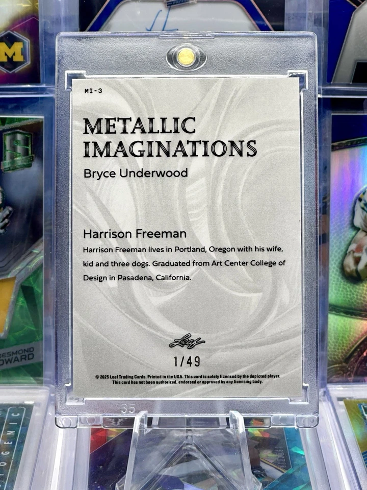 Hoja 2025 Primera impresión 1/49 Azul Anime Manga Bryce Underwood Michigan Wolverines Foto 2 de 2