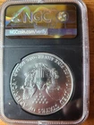 1992  $1 Silver Eagle , VERY GOOD DATE,  NGC MS70,   signed  ANNA CABRAL