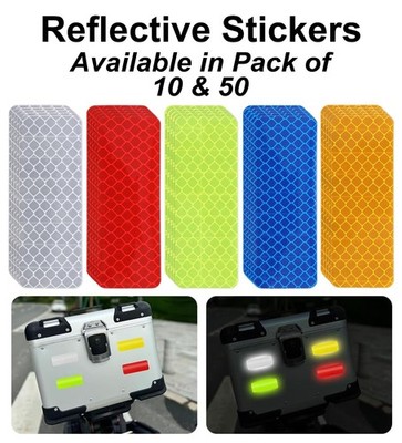 10-50 Stück Auto Stoßstange Reflektierende Aufkleber Warnstreifen Band 3x8cm Schneller Versand