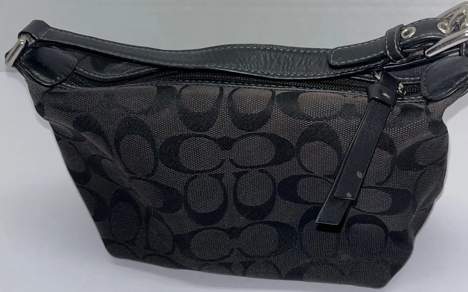 COACH Black Signature Hobo Baguette SoHo Hampton Y2K Mini Bag Purse - Image 4 of 4