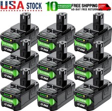PACK 12.0Ah 18V Lithium-Ion For RYOBI P108 P107 One Plus High Capacity Battery