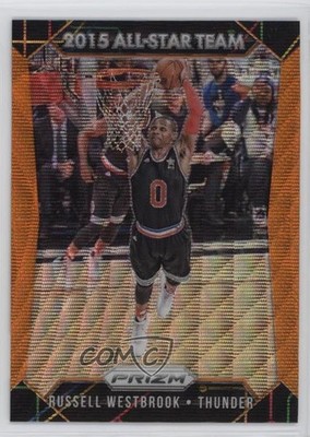 2015-16 Panini Prizm All-Star Team Orange Wave Russell Westbrook #374 0p31
