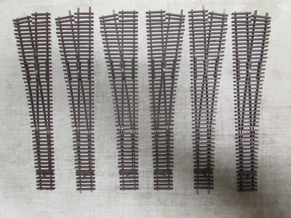 6 MICRO ENGINEERING NICKLE/SILVER #6 SWITCH TURNOUTS CODE 83 HO SCALE (LOT 280) - Image 2 of 2