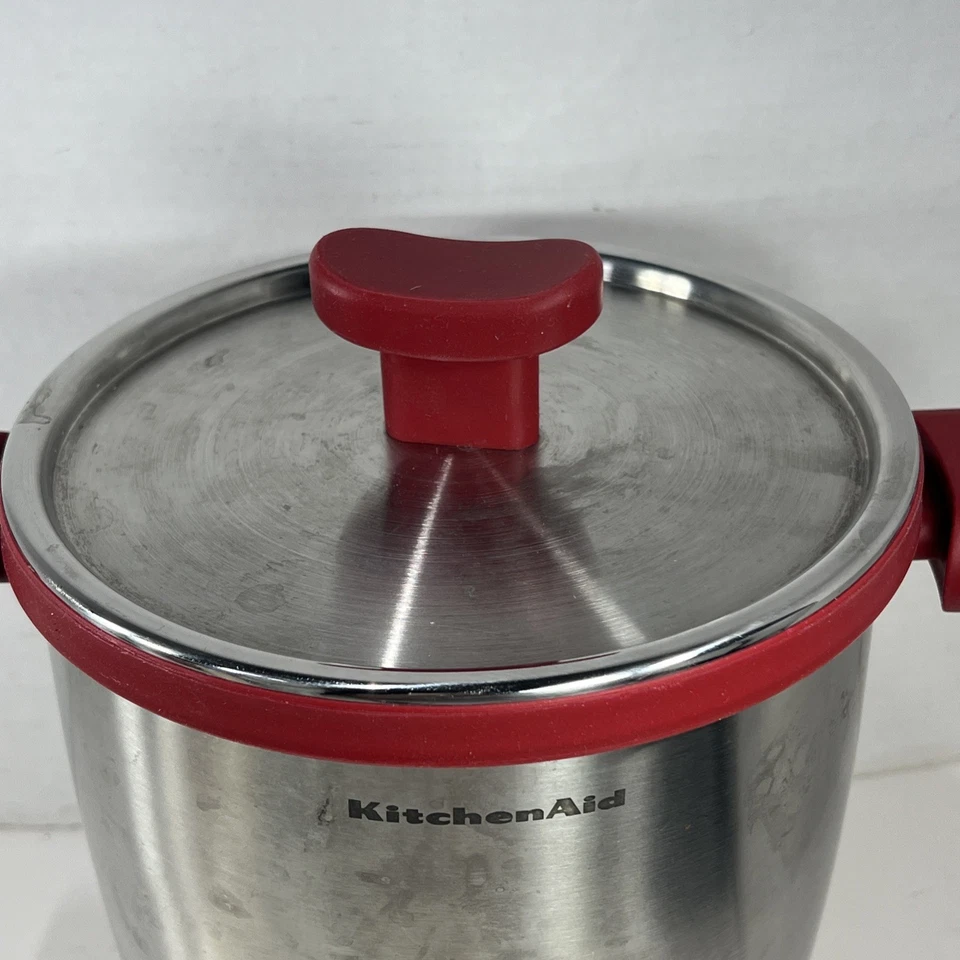 KitchenAid Bar Herramientas Cubo de Hielo con Tapa y Asas Acero Inoxidable Foto 2 de 4