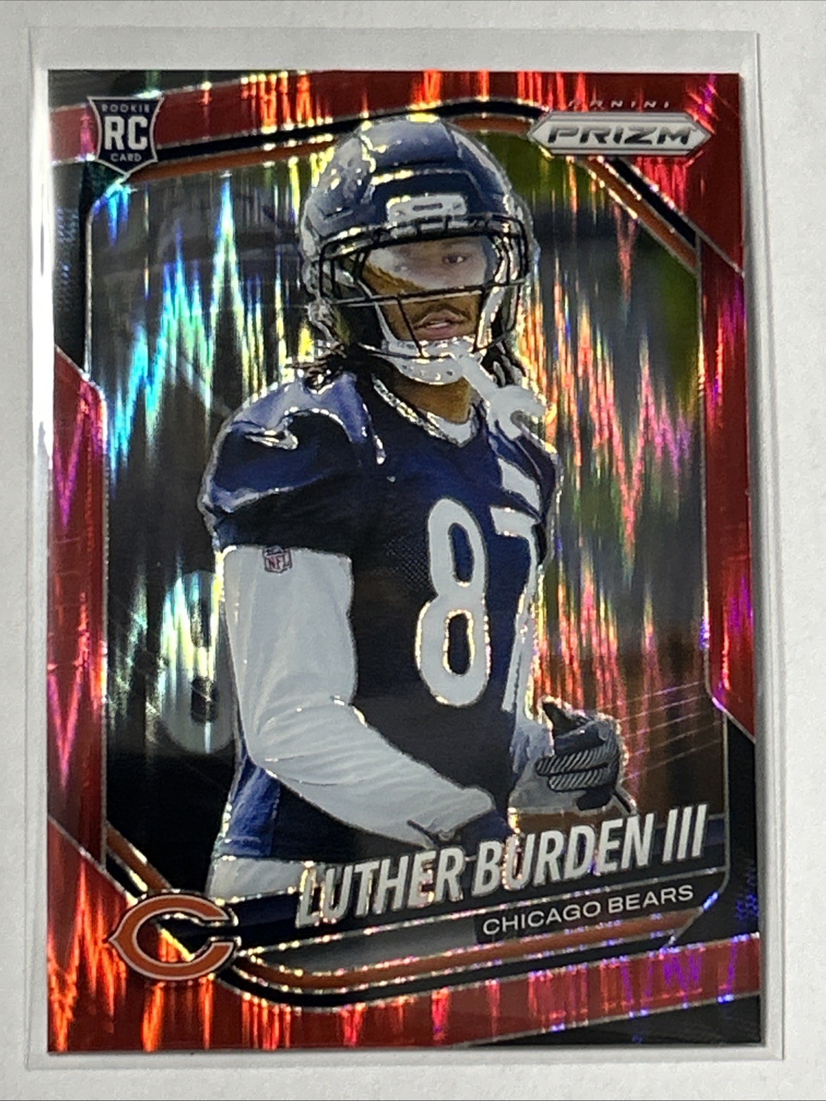 Panini Prizm Luther Burden III Rookie #331 Red Flash Prizm 2025 Chicago Bears