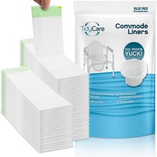 Bedside Commode Liners for Portable Toilet Chair Bucket and Bedpan Value Pa...