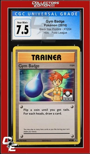 XY Black Star Promo Gym Badge XY204 Pokemon League CGC 7.5