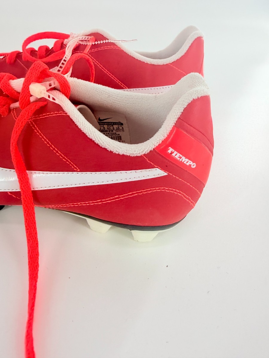 Nike Tiempo Legend IV FG Soccer Boots Cleats Red 509038-618 Mens