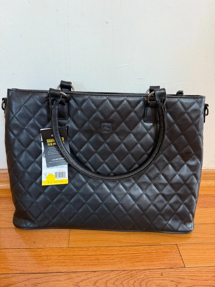 New Solo Waldorf 15.6 Inch Laptop Tote Travel Bag Black - Image 3 of 4