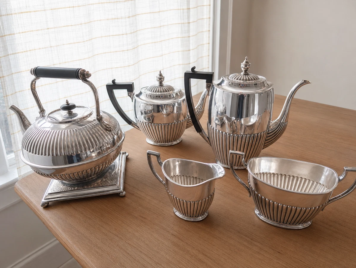 Sheffield 1900-1940 Antique US Silver-Plated Teapots, Coffee Pots