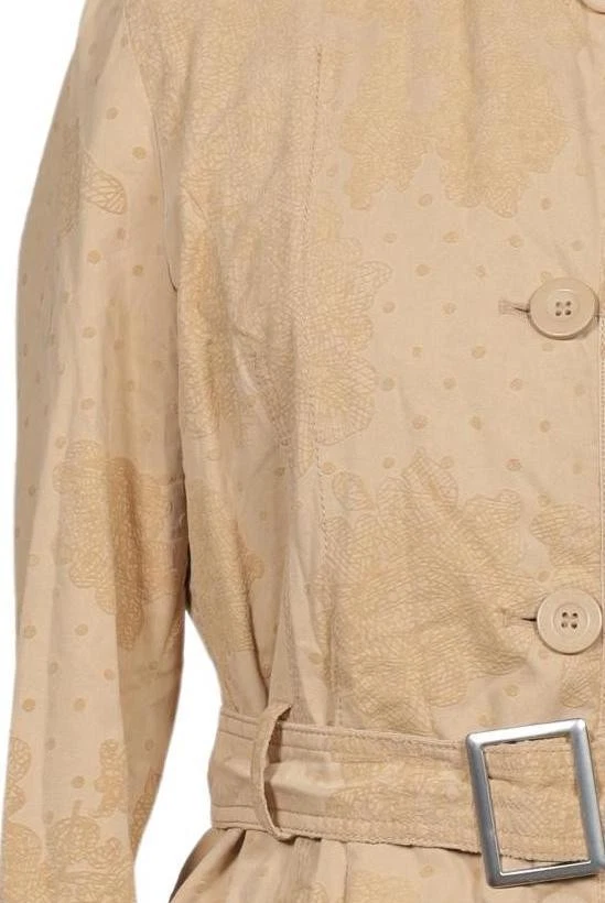 Desigual Mantel Damen Jacke Parka Gr. 40 Baumwolle Beige #svjhiuw
