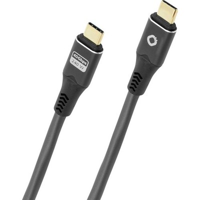 Oehlbach USB-C  Kabel USB-C  Stecker 0.5 m Anthrazit Geflechtschirm, 8K UHD