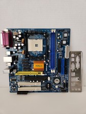 Vintage ASRock K8Upgrade-VM800 Socket 754 Motherboard  IO AGP PCI RETRO GAMING
