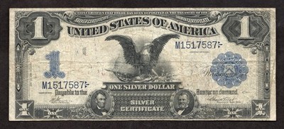 1899 $1 Black Eagle Silver Certificate Fr. 228 - VF