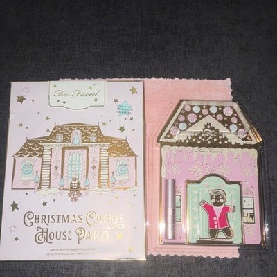 Too Faced Christmas Cookie House Party Makeup Set Eye Shadow Mascara Limited Ed 