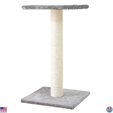 TRIXIE 27.2" Cat Scratching Post - Gray Scratcher with Sisal Rope & Platform