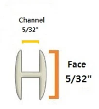 5/32 Round H Lead Came Stained Glass Supplies (30 feet) RH8