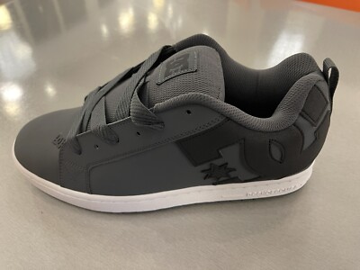 DC Court Graffik Men's Sneaker Size 12 Dark Grey, Black White