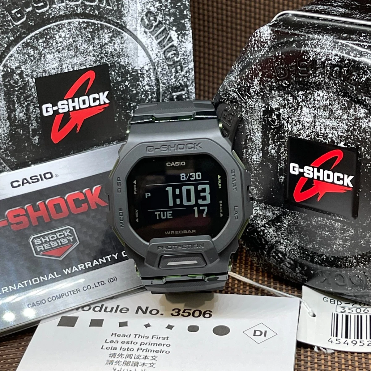 Black digital g shock sale