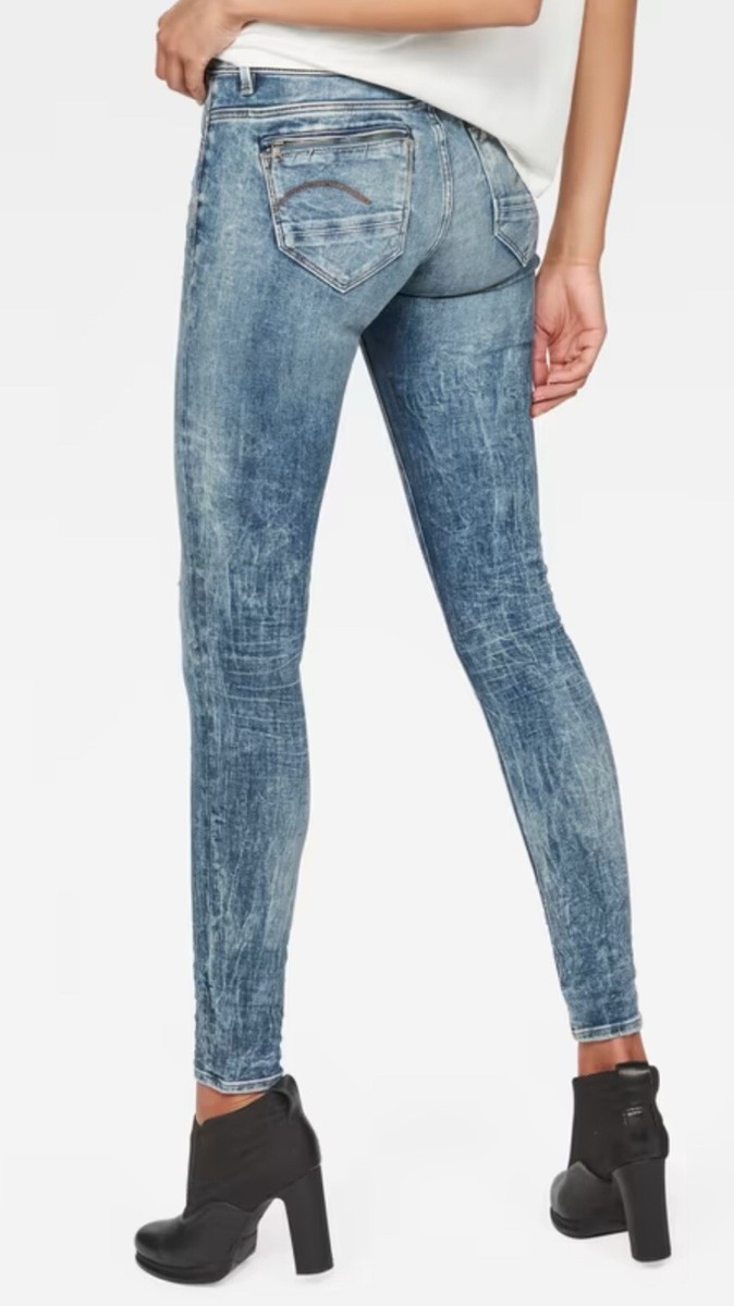 新品⭐️W24⭐️G-STAR RAW MIDGE ZIP MID SKINNY g-star-midge-zip-mid-waist-