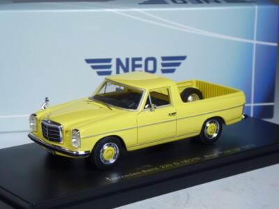 (KI-12-27) Neo Scale Models Mercedes 220 D Pickup 1973 gelb in 1:43 OVP
