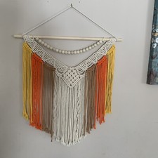 Macrame Wall Hanging Stunning Original Piece Boho Or Eclectic Decor L-33 W-24