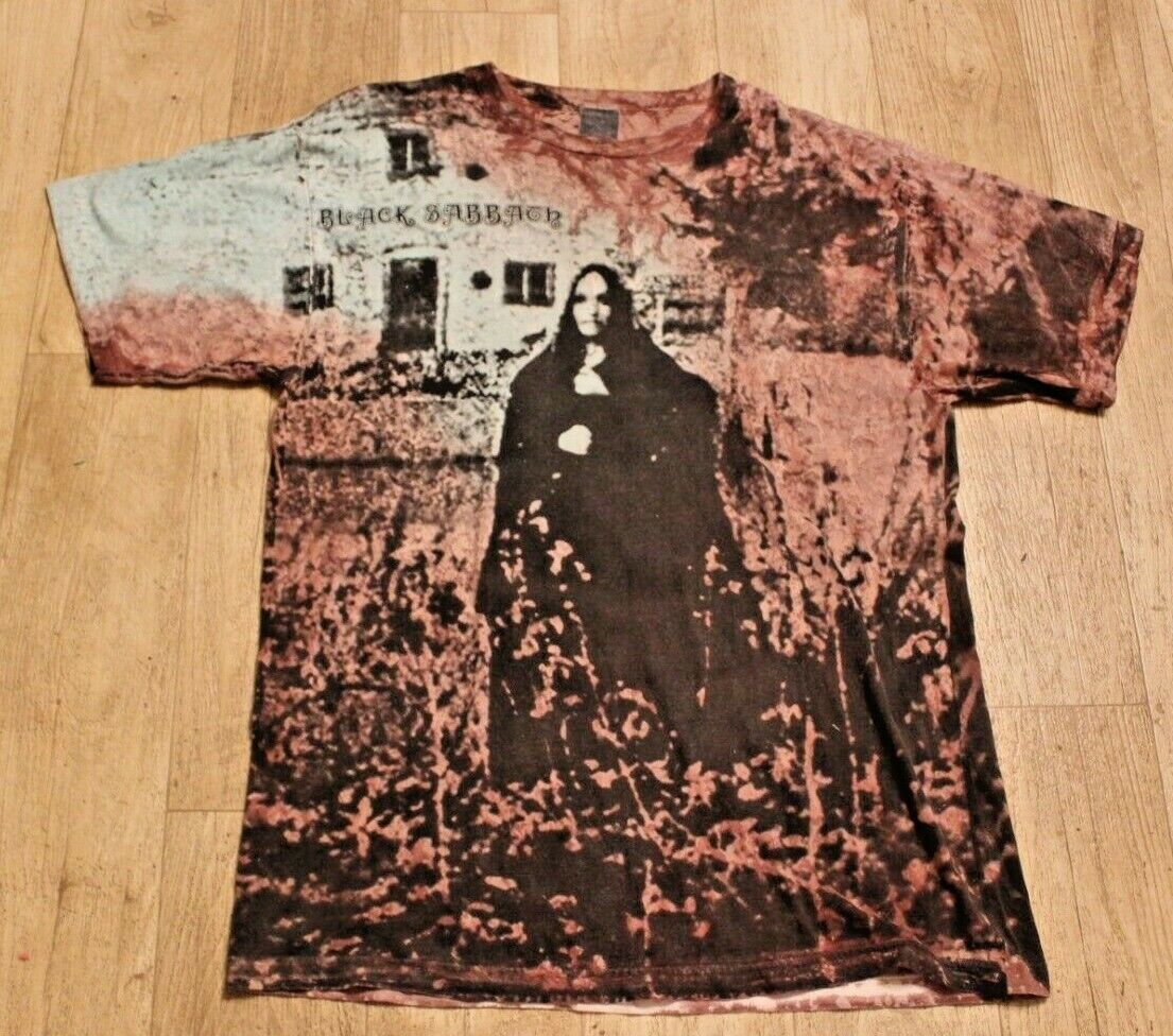 Vtg 90s Black Sabbath All Over Print Shirt AOP Men's Size Vtg 90s Black Sabbath All Over Print Shirt AOP Men's Size