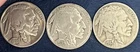 BUFFALO INDIAN HEAD NICKEL LOT (3) COINS WITH FULL DATES ALL DIFFERENT DATES