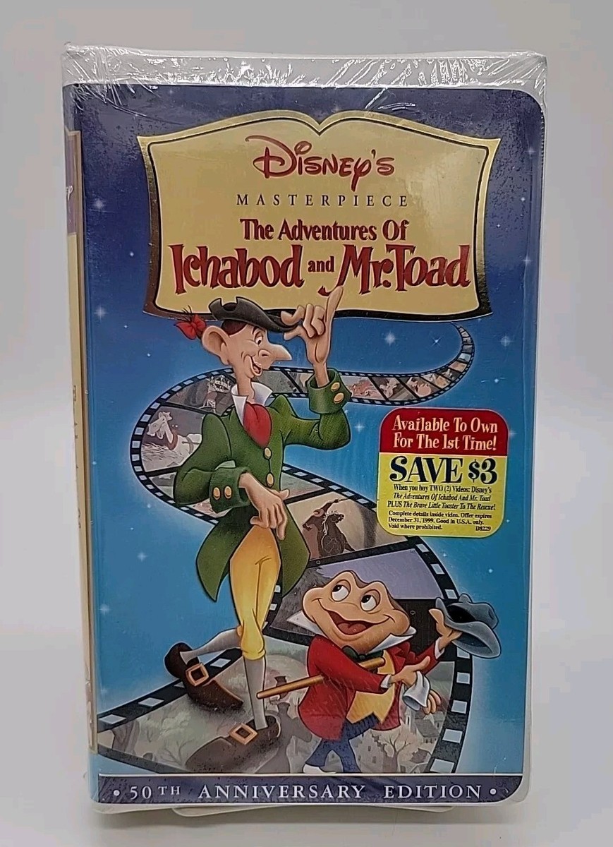 The Adventures of Ichabod and Mr.Toad (New)SEALED 50th Anniversary