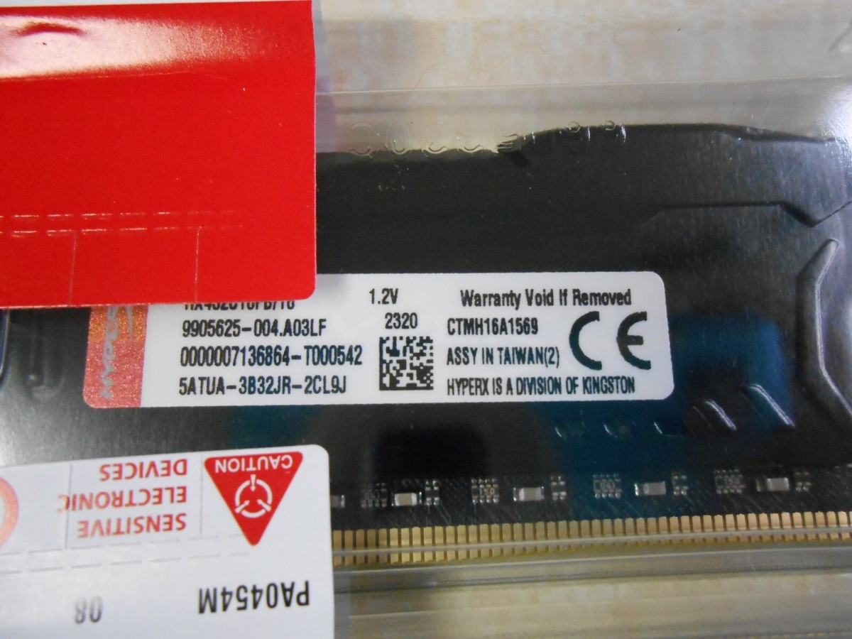 New Kingston HyperX Fury 16GB DDR4-3200 SDRAM 288-Pin DIMM