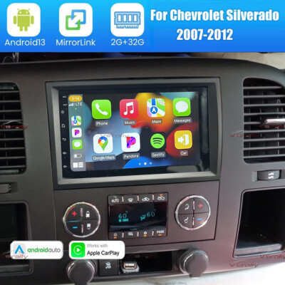 For 2007-2012 Chevrolet Silverado Truck 7'' Android 13 Carplay Radio SWC GPS WIFI