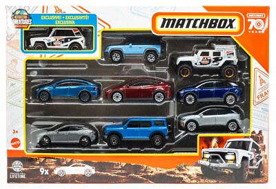 2023 Matchbox 9-Pack Adventures Tour | Exclusive Field Car WHITE
